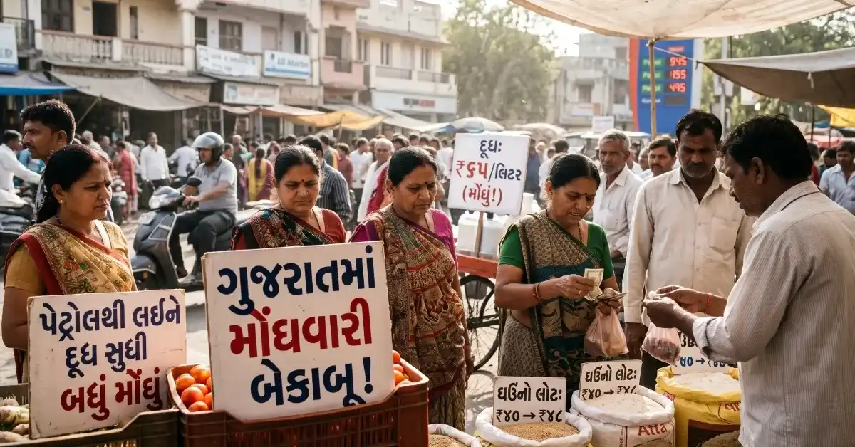 Gujarat Inflation petrol milk CNG gas cylinder price increase