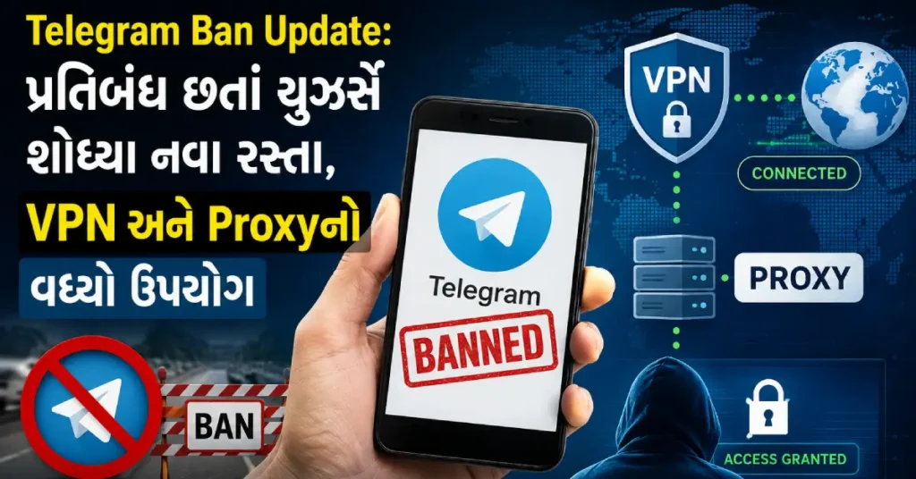 elegram Ban Update showing users accessing Telegram through VPN and Proxy services